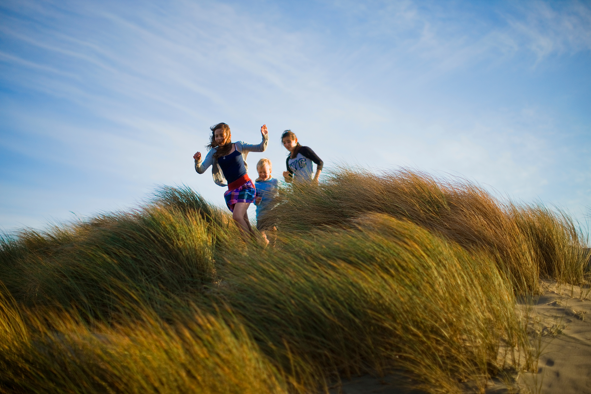 Kinderen in de duinen