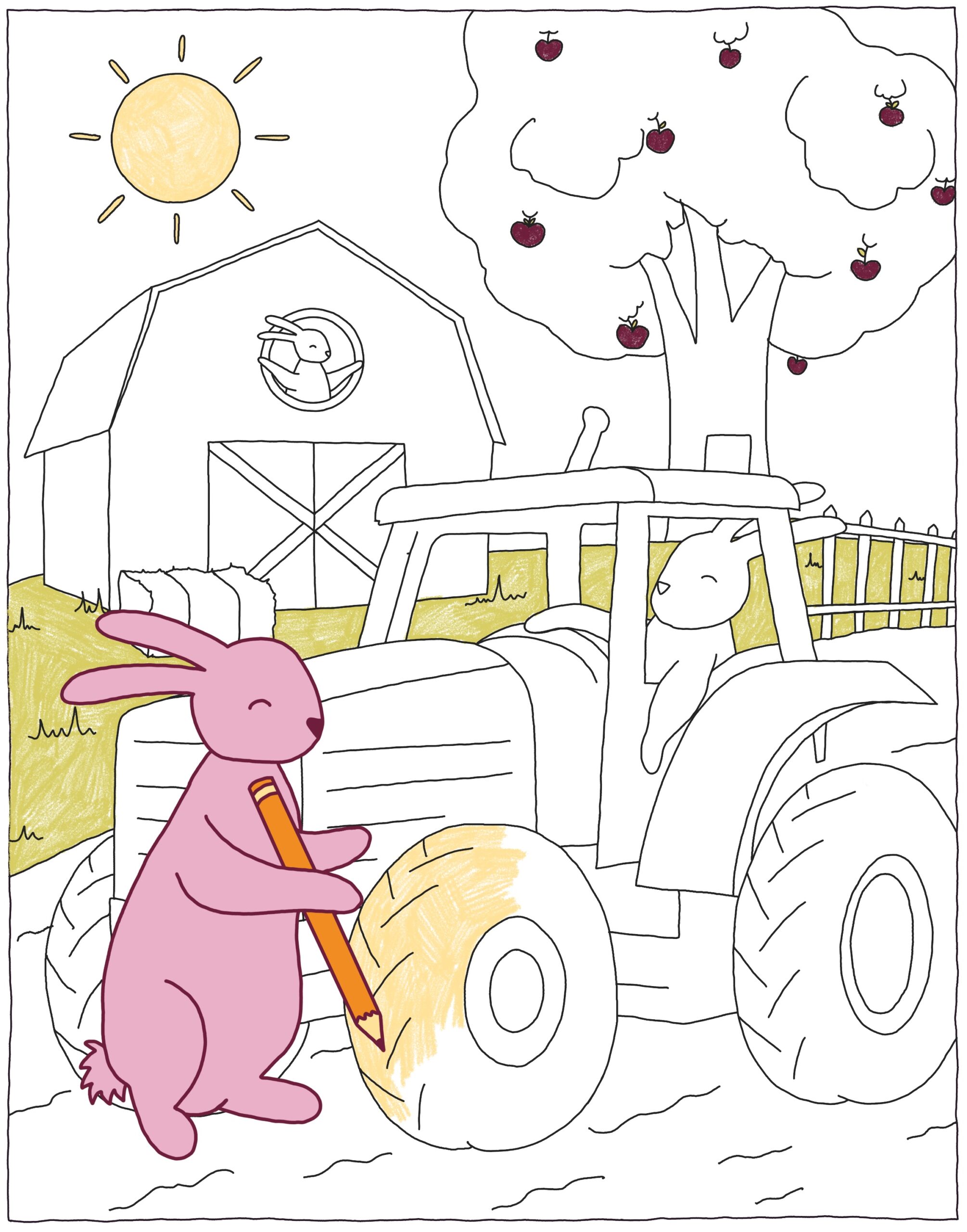 kleurplaat boerderij